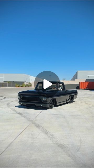 FAT FENDER GARAGE on Instagram: "BACK IN BLACK (or really dark green)   This 67’ F100 sports a Twin Turbo 5.0L Coyote, sittin’ pretty on a @porterbuilt Level 3 Chassis 🤌 Features a fully custom paint job, interior and engine bay. ⚫️🟢  The door handles, hood hinges, taillights, bed lift kit and MUCH more were designed right here in-house. Made in Billet Aluminum and @cerakote finished black. These are available for sale, in-stock and ready to ship! Shoot us a call, email, or head to our website to see how we can revive YOUR classic truck.   This one-of-a-kind truck features: - @fordperformance Gen 2 5.0L Coyote/6R80 trans - @garrettmotion Compact Turbos - Custom BOSS 302 Intake Cover  - @porterbuilt Level 3 Air ride Chassis  - @accuair Airbag Suspension Kit - @wilwooddiscbrakes Front and Classic Truck Paint Jobs, Two Tone Paint Jobs Trucks, Bedliner Paint Job Truck, 2 Tone Truck Paint Jobs, Mini Truck Paint Jobs, Bedliner Paint Job, Bed Liner Paint, Chevrolet Utility Bakkie Custom, Truck Paint Jobs