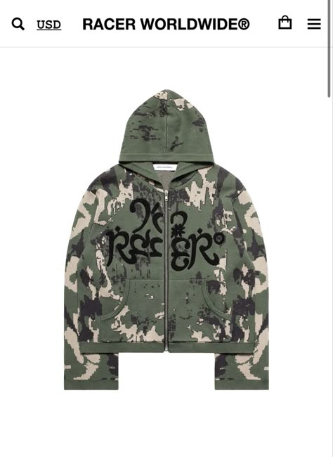 from racer worldwide | Racer Worldwide Hoodie, Racer Worldwide, Knit Jacquard, Camo Sweater, Winter 23, Camo Jacket, Knit Hoodie, Cotton Knit, Zip Hoodie