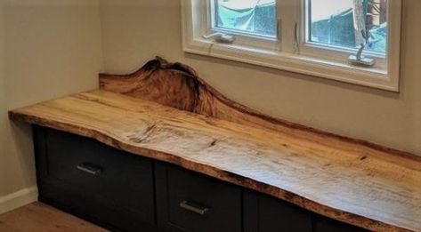 Cabin Mud Room, Pantry Renovation, Live Edge Tables, Live Edge Bench, Live Edge Slabs, Bathroom Vanity Storage, Custom Bench, Living Room Decor Furniture, Mudroom Decor