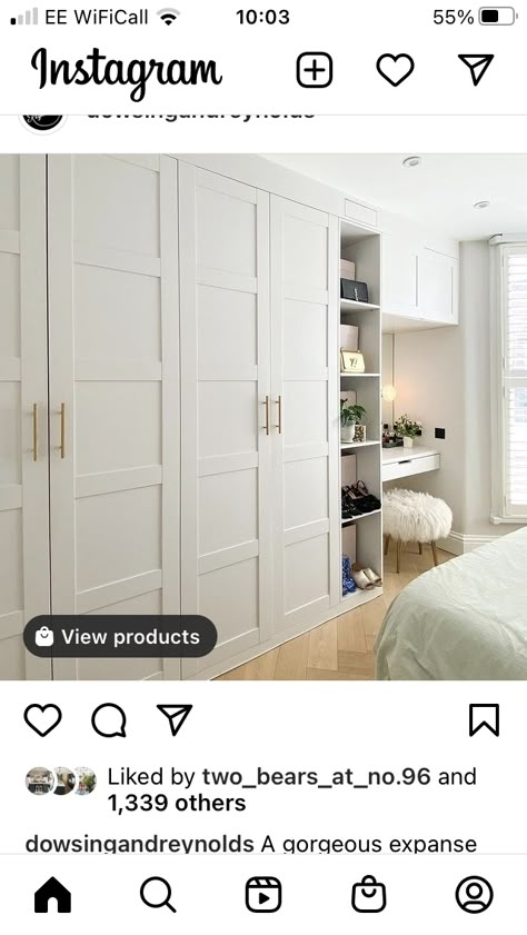 Wall Wardrobe Design Master Bedrooms, Built In Closet In Bedroom, Wardrobe Wall In Bedroom, Ikea Wardrobe Bedroom, Bedroom Closet Built Ins, Bedroom With Built In Wardrobe, Built In Closet Wall, Panelled Wardrobe, Fitted Wardrobe Ideas