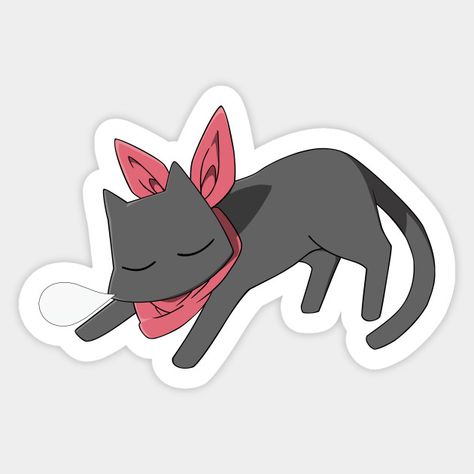 Nichijou Tattoo, Nichijou Stickers, Ryuji Sakamoto, Movie Tattoos, Anime Cat, Cat Sleeping, Anime Stickers, Homescreen Wallpaper, Cat Stickers