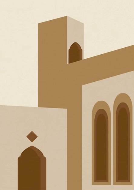 Moroccan Architecture Images - Free Download on Freepik Morocco Architecture, Aesthetic Illustrations, Design For Wall, Moroccan Architecture, Architecture Images, Aesthetic Minimalist, Poster Illustration, Architecture Poster, Modern Aesthetic