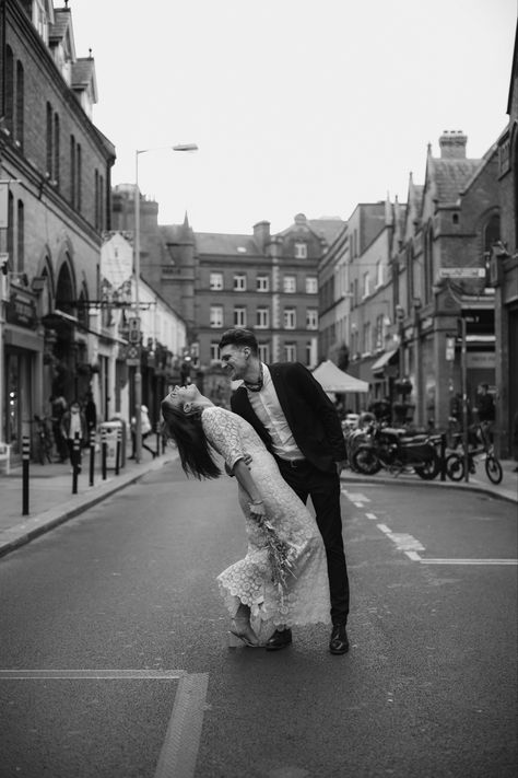 Vinatage wedding dress Dublin city wedding photo ideas 📸 Dublin Engagement Photos, Dublin City Wedding, Dublin Elopement, Ireland Photoshoot, Things To Do In Dublin, Dublin Wedding, Best Of Ireland, City Wedding Photos, Starry Night Wedding