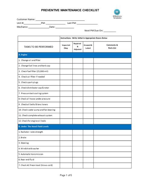 How to create a Preventive Maintenance Checklist? Download this Automotive Preventive Maintenance Checklist template and customize it according to your preferences! Preventive Maintenance Checklist, Vehicle Maintenance Log, Trucking Company, Inspection Checklist, Gain Muscle Mass, Maintenance Checklist, Vehicle Maintenance, Preventive Maintenance, Checklist Template