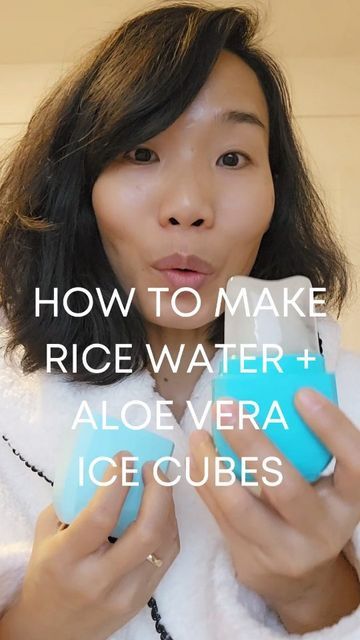 How To Make Aloe Vera Ice Cubes For Face, Rice Water Ice Cubes For Face, Aloe Vera Ice Cubes, Ice Roller, Water Mixes, Rice Water, Facial Exercises, Face Yoga, Anti Aging Tips