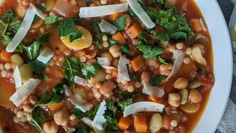 Blue Zone Three Bean Minestrone, Blue Zone Lentil Soup, Blue Zone Diet Plan Soup Recipes, Blue Zone Grocery List, Sardinian Soup, Sardinian Minestrone Soup, Blue Zone Soup, Zoe Recipes, Sardinia Food