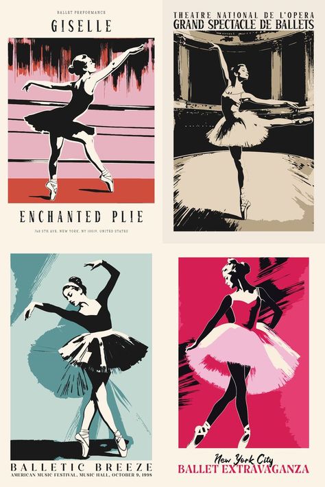 Ballet Dance Moves, Ballet Wall Art, Ballet Wallpaper, Dance Studio Decor, Ballerina Wall Art, Ballet Posters, Bag Illustration, Ballerina Art, Ballet Art