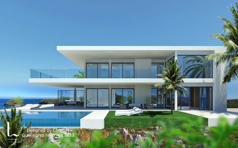 Modern Contemporary House, Modern Contemporary House Plans, Modern Homes For Sale, Luxury Modern Homes, Contemporary Villa, Design Villa, Modern Villa Design, Casa Country, Design Aesthetics