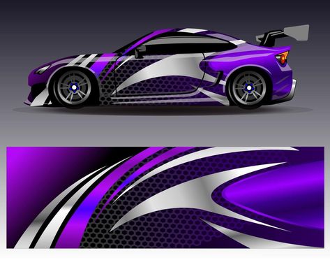 Car wrap design vector. Graphic abstract stripe racing background kit designs for wrap vehicle  race car  rally  adventure and livery Racing Background, Car Rally, Graphic Abstract, Racing Car Design, Car Wrap Design, Cityscape Photos, Logo Banners, Car Wrap, Car Painting