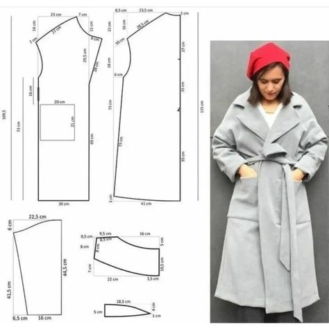 Trench Coat Pattern, Women's Coat Pattern, Sewing Coat, Blazer Pattern, Coat Pattern Sewing, Girls Dress Sewing Patterns, Sewing Clothes Women, Fashion Design Patterns, Jacket Pattern Sewing