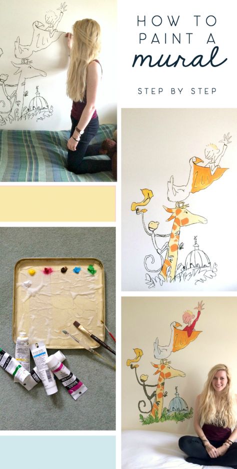 An Interior Designer’s Guide to Painting a Mural • Ugly Duckling House Painting Murals On Walls, Diy Mural Painting, Wall Murals Painted Diy, Painting A Mural, Paint A Wall, Kids Room Wall Murals, Wall Murals Diy, Diy Mural, Kids Room Murals