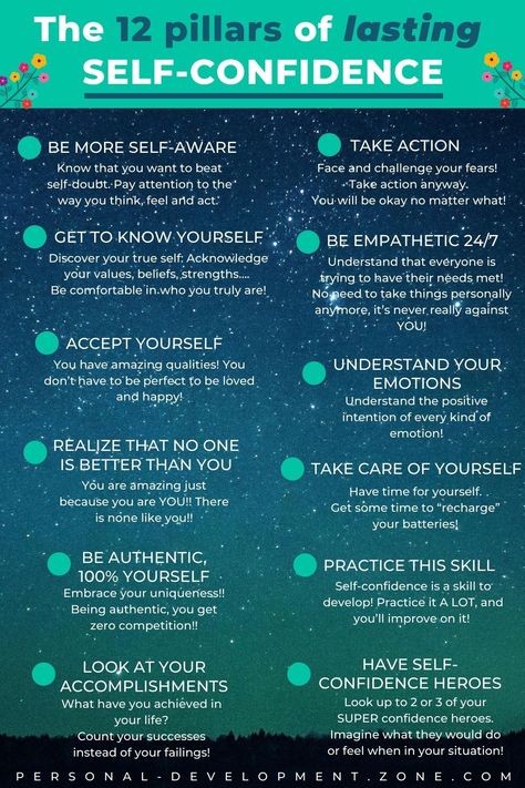 The 12 pillars of self-confidence are the foundations of your most confident self. Discover how you can build your self-confidence and take full control of your life! Self-Confidence | Self Esteem | Personal Development | Self Improvement #personaldevelopment #selfconfidence #selfesteem #selfimprovement #pdzone Improve Self Confidence, Building Self Confidence, Building Self Esteem, Lifestyle Quotes, Self Confidence Tips, Confidence Tips, Positive Self Affirmations, Mental And Emotional Health, Self Care Activities