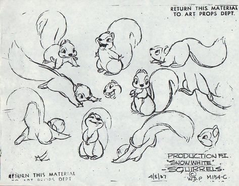 Animal Sidekick Character Design, Squirell Drawing Cartoon, Squirrel Concept Art, Cartoon Squirrel Drawing, Squirrel Character Design, Character Design Animals, Squirrel Animation, Snow White Animals, Cute Squirrel Drawing