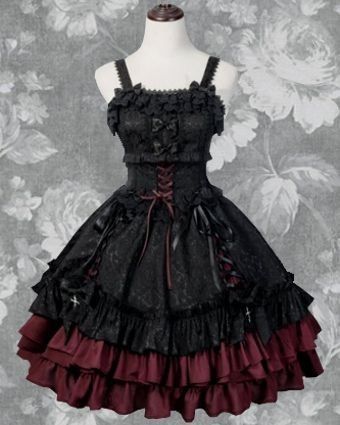 Cute Gothic Dresses, Gothic Hoco Dresses, Male Clawdeen, Gothic Dress Aesthetic, Emo Prom Dresses, The Fallen Angel, Kawaii Dress, Flaws And All, Gothic Dress