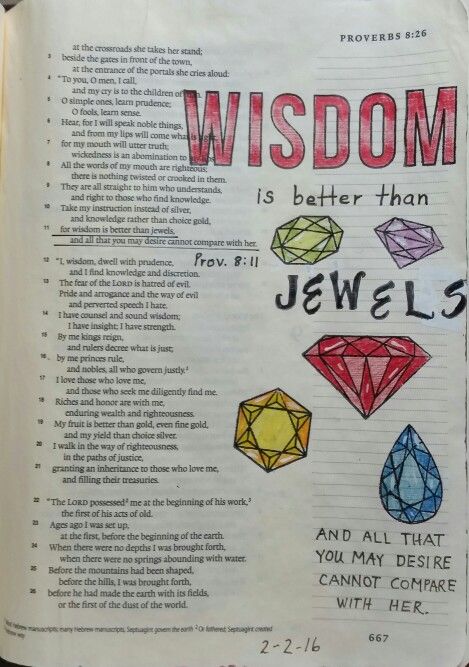 Proverbs 8:11 - by Paula Kay Bourland Proverbs Drawings, Proverbs 8 Bible Journaling, Proverbs 7 Bible Journaling, Proverbs Notes, Verse Drawings, Illustration Bible, Journaling Lettering, Proverbs 7, Scripture Lettering