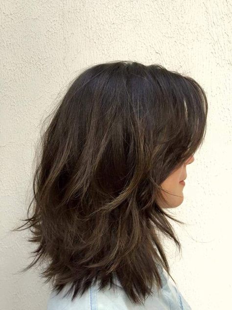 Dark Brown Hair, Shoulder Length, Dark Hair, Brown Hair, The Back, Dark Brown, Bangs, Hair, Beauty