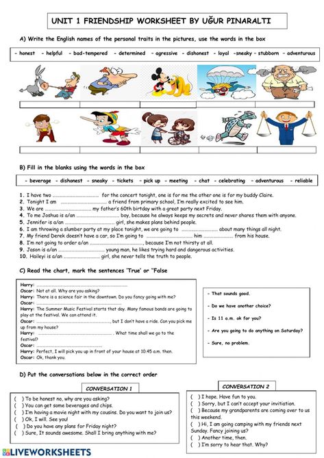 English Language Learning Activities, Friendship Printables, Life Skills Class, Friendship Pictures, Esl Activities, 9th Grade, Bad Friends, Vocabulary Activities, English As A Second Language (esl)