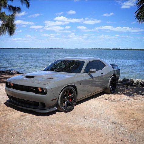 Dodge Challenger Hellcat painted in Destroyer Grey  Photo taken by: @p_burzynski on Instagram   Owned by: @p_burzynski on Instagram Challenger Hellcat, Dodge Challenger Hellcat, Dodge Challenger Srt Hellcat, Dodge Muscle Cars, Hellcat Challenger, Dodge Challenger Srt, Last Ride, Srt Hellcat, Street Racing Cars