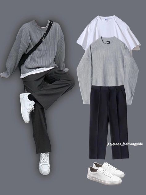 Uniqlo Outfit, Korean Street Fashion Men, Guys Fashion Casual, Mens Smart Casual Outfits, Classy Outfits Men, Smart Casual Men, Mens Trendy Outfits, Street Style Outfits Men, Mens Casual Dress Outfits