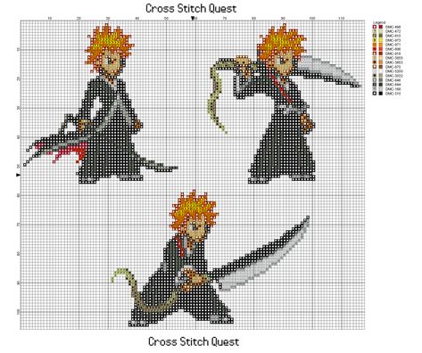 Ichigo Kurosaki, One Punch Man, Free Patterns, Main Characters, Cross Stitch Pattern, Stitch Pattern, Help Me, Stitch Patterns, Cross Stitch Patterns