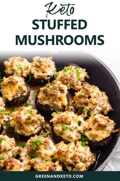 Keto Stuffed Mushrooms, Diet Lunch, Keto Snacks Easy, Sausage Stuffed Mushrooms, Keto Side, Boiled Egg Diet Plan, Appetizer Ideas, Low Carb Appetizers, Keto Snack