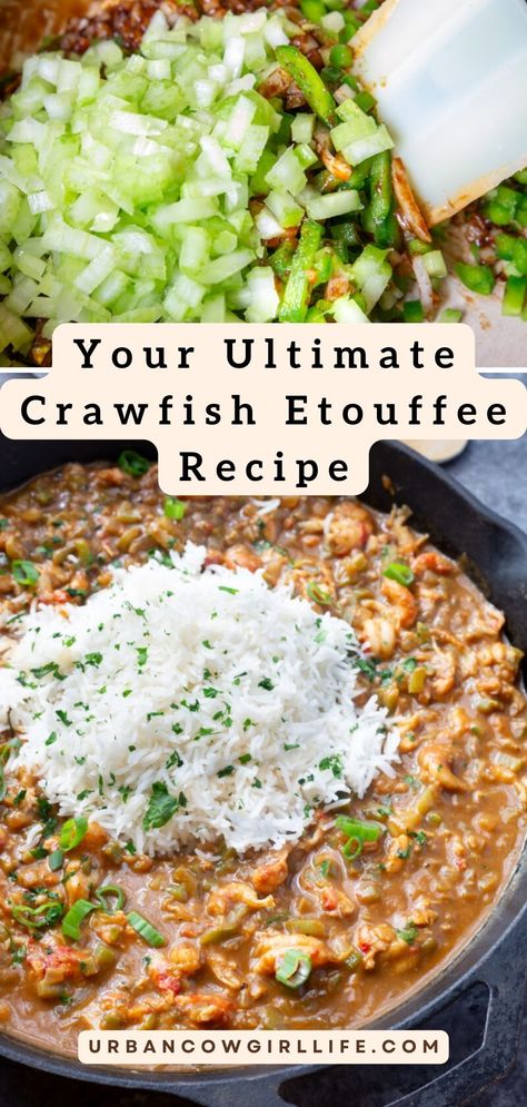 Create a culinary masterpiece in your own kitchen with our Crawfish Etouffee Recipe - a delicious blend of spices and seafood that's simply irresistible.|crawfish etouffee recipe easy, crawfish etouffee recipe, crawfish recipes etouffee, easy crawfish recipes etouffee, crawfish etoufee recipe louisiana | Slow Cooker Crawfish Etoufee, Crawfish Ettouffe Recipe, Crawfish Etoufee Recipe Louisiana, Etoufee Recipe Louisiana, Ettouffe Recipe, Etouffee Recipe Easy, Etoufee Recipe, Crawfish Etoufee Recipe, Crawfish Etouffee Recipe