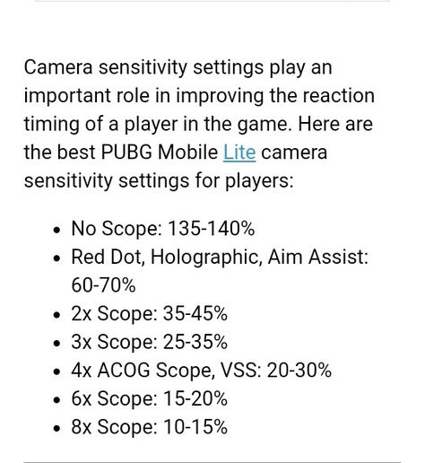 Camera Sensitivity Setting for Pubg Lite Player's Mobile Camera, Pubg Lite, Red Dots, Coding, Quick Saves