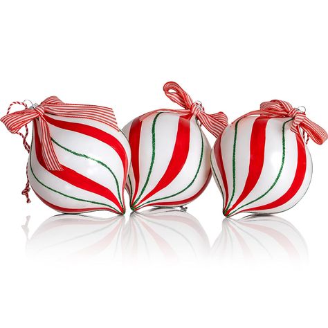 Ornativity Peppermint Candy Ornament Set – Christmas Candy Cane Shatterproof Candy Balls Hanging Ornaments for Indoor or Outdoor Christmas Tree – 1 Dozen | Michaels Peppermint Candy Ornaments, Pepper Mint, Candy Balls, Christmas Experiences, Candy Ornaments, Outdoor Christmas Tree, Candy Theme, Candy Crafts, Christmas Material