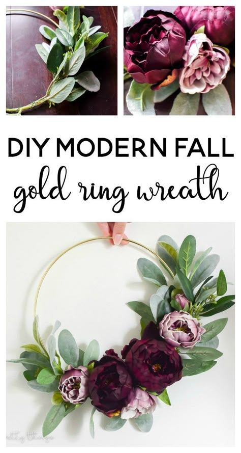 moody modern fall wreath | diy fall wreath Dekoratívne Vence, Diy Floral Wreath, Ring Wreath, Bath Tile, Renovation Kitchen, Fleurs Diy, Diy Gold, Diy Fall Wreath, Shower Bathroom