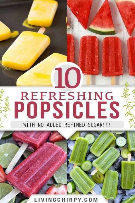 Dairy Free Popsicle Recipes, Popcicles Recipes, Popsicle Recipe For Kids, Popsicles Recipes, Fruit Popsicle Recipes, Homemade Ice Cream Recipes Machine, Easy Popsicle Recipes, Sugar Free Popsicles, Homemade Fruit Popsicles