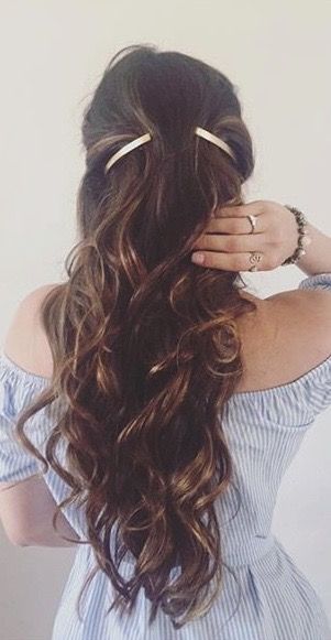 Barettes Hairstyles, Hair Barrettes Hairstyles, Barrette Hairstyles, Medium Long Hair, All Countries, Spring Hairstyles, Long Wavy Hair, Shop Jewelry, More Money