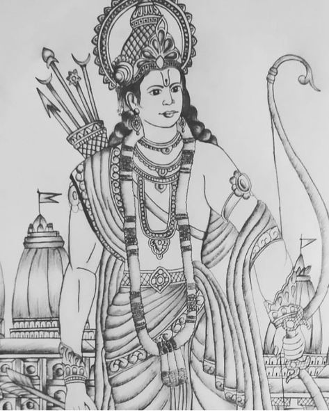 Lord rama sketch Lord Rama Sketch, Rama Sketch, Ram Sketch, God Ram, Lord Rama, Love You All, Pencil Drawing, Friends In Love, Pencil Drawings