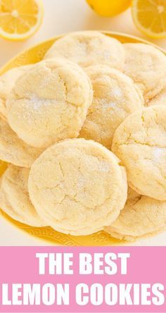 Best Lemon Cookies, Gluten Free Lemon Cookies, Lemon Sugar Cookies Recipe, Cookies Lemon, Desserts Summer, Smores Dessert, Lemon Crinkle Cookies, Lemon Cookies Recipes, Gooey Cookies