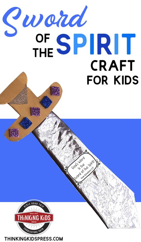 Teach your kids what Ephesians 6:17 says about the Word of God with this fun sword of the Spirit craft for kids! Pilgrims Progress Activities For Kids, Diy Swords For Kids, David Goliath Craft For Kids, Armour Of God Crafts, Devotions For Kids, Vbs 2024, Christian History, Sunday School Crafts For Kids, Ephesians 6