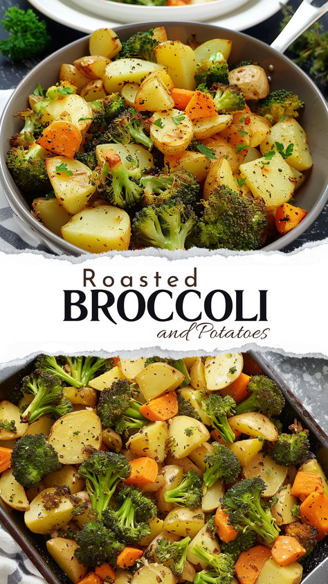 Broccoli Stuffed Potatoes, Carrot Broccoli Recipes, Potatoes And Broccoli Recipes, Broccoli And Carrots Side Dishes, Healthy Russet Potato Recipes, Carrots And Broccoli Recipes, Broccoli And Potato Recipes, Brocoli Potato, Broccoli And Carrot Recipes