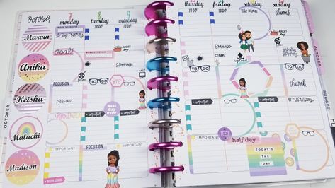 Happy Planner Teacher Layout Ideas, Happy Planner Teacher Layout, Teacher Happy Planner, Planner Hacks, Happy Planner Teacher, Planning System, Layout Plan, Happy Planner Layout, Undated Weekly Planner