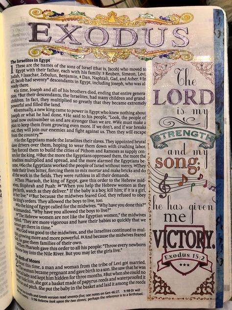 Exodus 15 Bible Journaling, Exodus Bible Journaling, Bible Journaling Exodus, Exodus 40 Bible Journaling, Exodus 10, Exodus Bible, 10 Plagues, Noah’s Ark Bible Journaling, Genesis 14:20 Bible Journaling