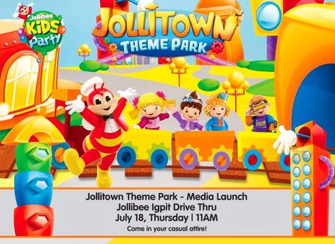 Jollibee Invitation Template, Jollibee Background, Jollibee Invitation, Kiddie Party Theme, Fairytale Land, Son Birthday, Birthday Invitation Card Template, Invitation Layout, Dancing Drawings