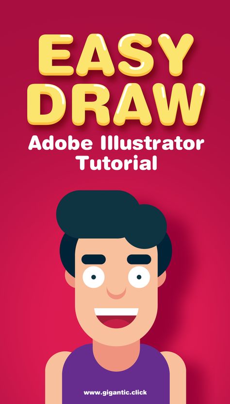 Hey, I will show you how to draw easy a character design in Adobe Illustrator. The Illustrator tutorial is created in flat design style and it's very useful for graphic design and drawing. I will share with you how to draw a portrait and body as well. I used illustrator cs 6 but you can use other versions like: illustrator cc 2017, illustrator cc 2015, illustrator cc, etc ... Enjoy the gigantic easy draw ;) Clay Animation, Easy Draw, Draw Easy, Vector Character Design, Flat Design Illustration, Adobe Illustrator Tutorials, Design Illustrations, Easy A, Vector Character