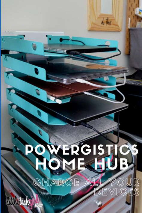 PowerGistics Home Hub Review | Charge up to 10 devices at once #homeoffice #gadgetaddict #devicecharging Charging Hub, Surge Protector, Charging Station, Mobile Device, Working From Home, Home Decorating, Over The Years, Dream Home, Gadgets