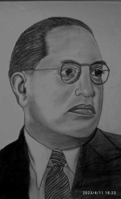 Without practice
 first time tried Ambedkar Sketch, Dr Bhimrao Ambedkar, Bhimrao Ambedkar, First Time, Sketch