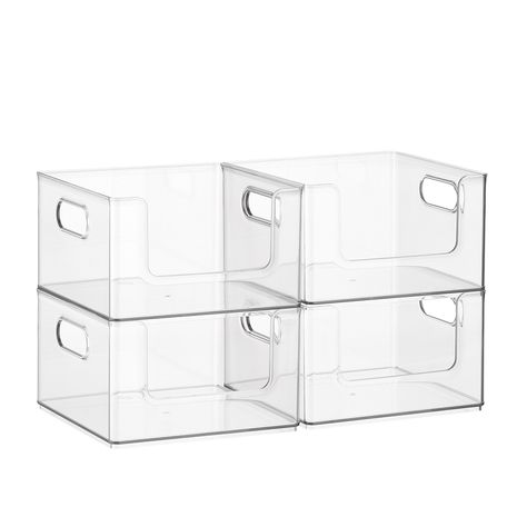 Rolling Storage Bins, Pantry Storage Containers, Pantry Bin, Stackable Bins, Home Edit, Pantry Organizers, Pantry Shelving, Stackable Storage Bins, Integrated Handles