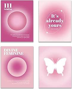 Gradient Minimalist Wall Art Poster Prints for Bedroom Dorm Decor angel numbers meaning manifestation 111 444 222 intuition 111 Intuition, Prints For Bedroom, Angel Number 111, Aura Energy, Dorm Living, Pink Aura, Spiritual Decor, Danish Pastel, Art Poster Prints