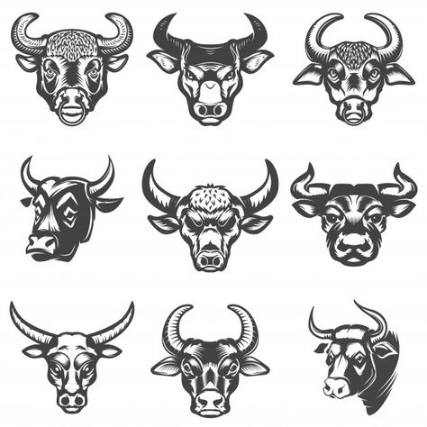 Bulls Head Tattoo, Bull Head Tattoo, Bull Tattoo, Cow Logo, Logo Silhouette, Cow Drawing, Bull Tattoos, Typography Hand Drawn, Bull Logo