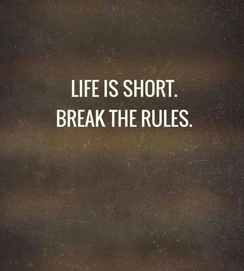 Break the rules! Calligraphy Swear Words, Rule Breaker Quotes, Break The Rules Quotes, Rules Quotes, My Life My Rules, Break The Rules, Rule Breaker, Up Quotes, Quotes Deep Meaningful