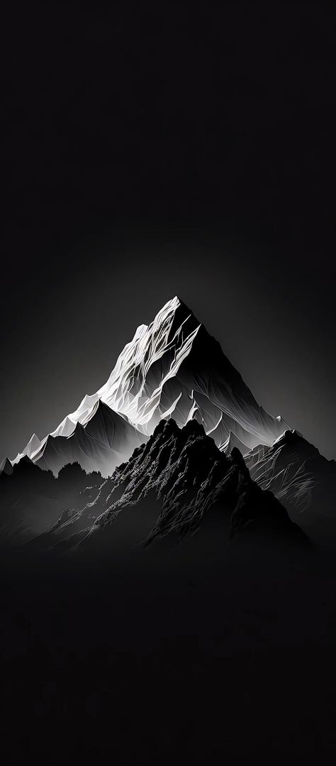 Black Theme Wallpaper Iphone, Mountain Hd Wallpaper, Iphone Wallpaper Off White, Iphone Wallpaper Mountains, Attractive Wallpapers, Oneplus Wallpapers, Android Wallpaper Art, Wallpaper Themes, Black And White Photo Wall