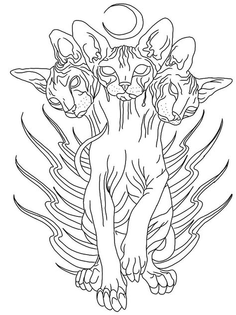 Cool Line Work Tattoos, Angry Cat Tattoo, Tattoos On Thigh, Practice Tattoos, Sphinx Tattoo, Theme Tattoos, Moth Tattoo Design, Minimalist Tattoo Ideas, Mystical Tattoos