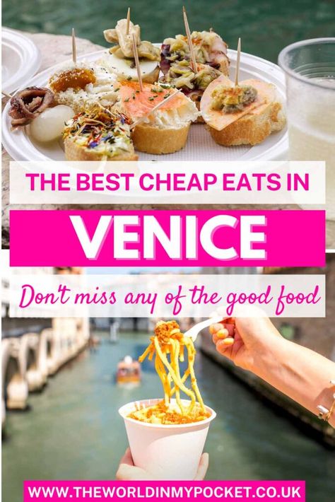 Cheap Eats in Venice - The World in My Pocket Best Tiramisu, Venice Italy Food, Venice Restaurants, Venice Food, Eat On A Budget, Italian Menu, Quick Bites, Italy Food, Trip To Italy