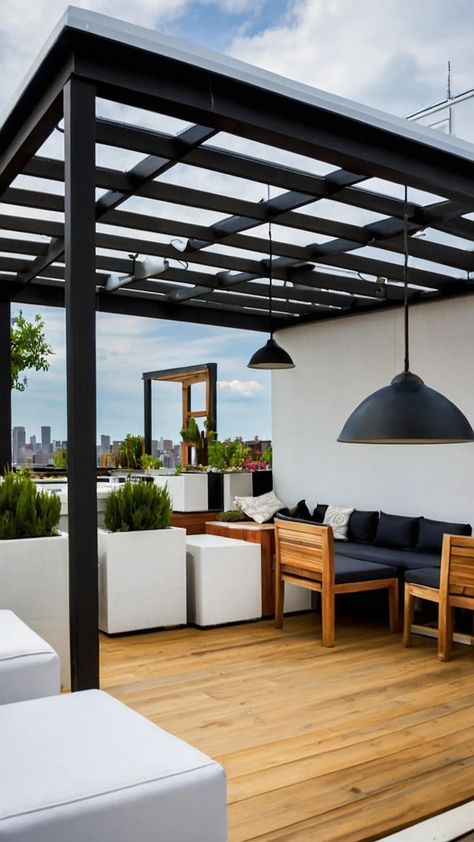 Transform Your Space: 14 Stunning Roof Deck Ideas for Every Lifestyle 39 Balcony Roof Ideas, Roof Deck Ideas, Small Deck Ideas, Home Rooftop, Roof Terrace Design, Rooftop Patio Design, Terrace Garden Ideas, Fall Bedroom Ideas, Nyc Rooftop