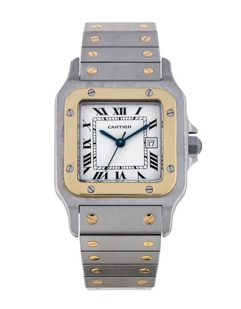 Pre-Owned Cartier Santos Galbee W2020050 Watch Cartier Santos Galbee, Cartier Santos, Chronograph Watch Men, Limited Edition Watches, Cartier Watch, Dive Watches, Diamond Watch, Audemars Piguet, Roman Numerals